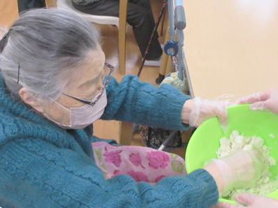 白玉を作る様子2