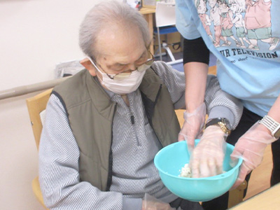 白玉を作る様子